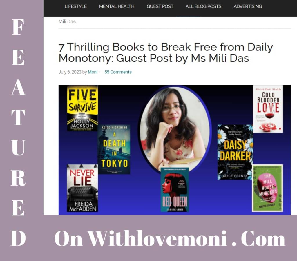 Featured on WithloveMoni – I shared with her My Top 7 Thriller list